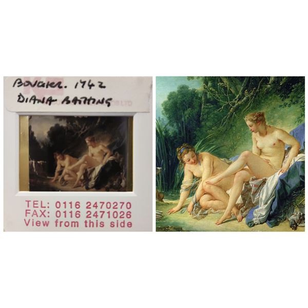 Collection of vintage negatives of  François Boucher (1703-1770).