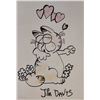 Image 1 : Jim Davis Garfield drawing.