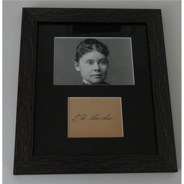 Lizzie Andrew Borden signature (1860-1927).