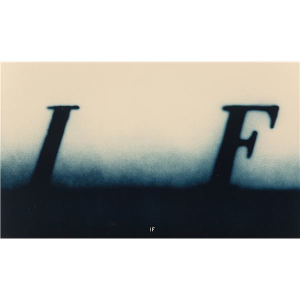 Ed Ruscha  If, 2000. - Lithograph in colors on Arches paper. 22 x 36 inches
