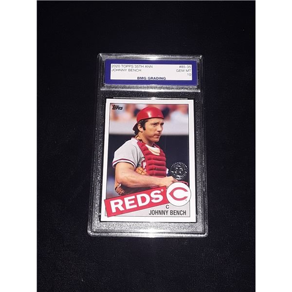 JOHNNY BENCH, 2020 Topps 35th Ann, GEM MT 10