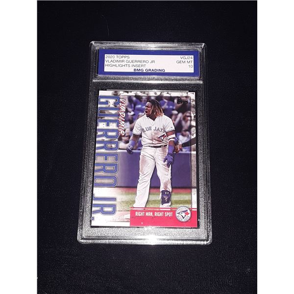 VLADIMIR GUERRERO JR, 2020 Topps, Highlights Insert, GEM MT 10