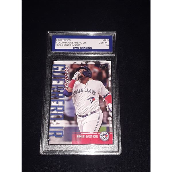 VLADIMIR GUERRERO JR, 2020 Topps, Highlights Insert, GEM MT 10