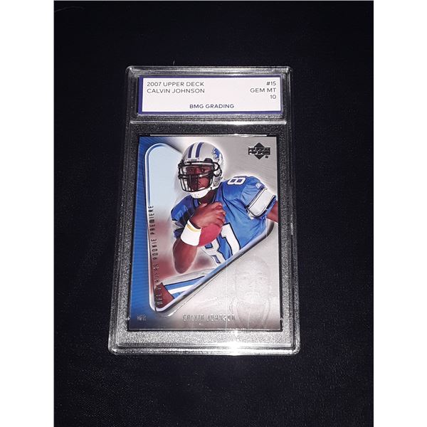 CALVIN JOHNSON, 2007 Upper Deck, GEM MT 10