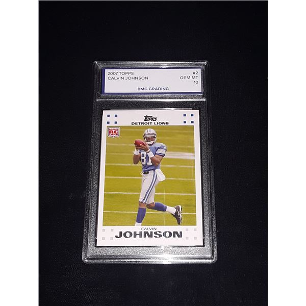 CALVIN JOHNSON, 2007 Topps, GEM MT 10