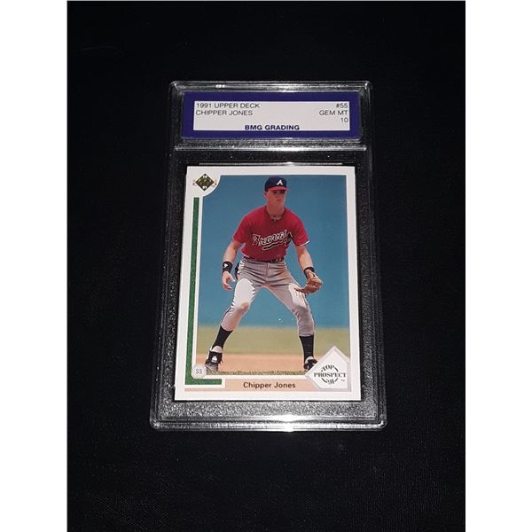 CHIPPER JONES, 1991 Upper Deck, GEM MT 10
