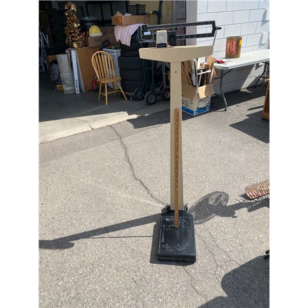 Scale and yard stick