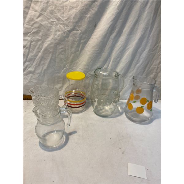 Vintage glass jugs