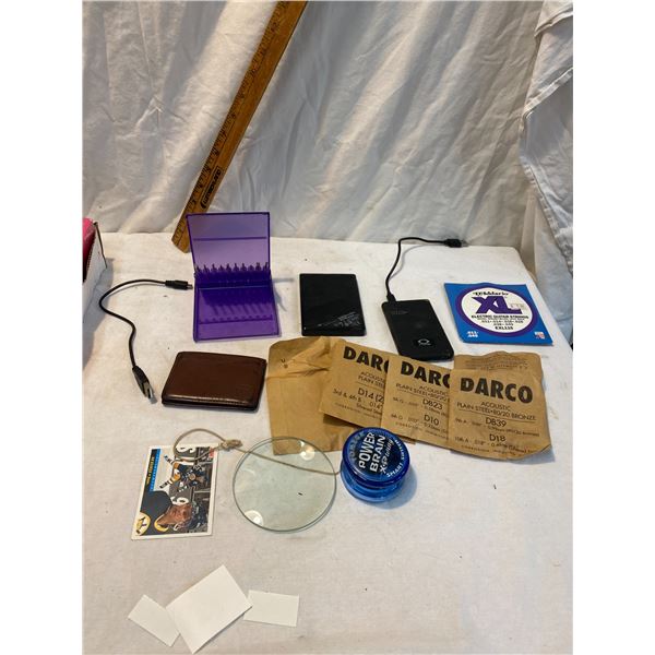 Guitar strings, tools etc