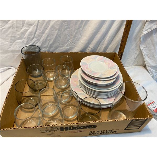 Glasses and dishware