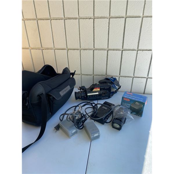 Sony Handycam and bag