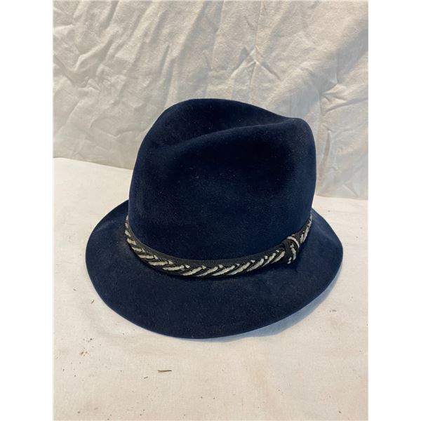 Chapeau Feutre Dobbs New York Vintage - Taille XL Marron Occasion