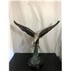 Image 10 : Swooping American Bald Eagle Bronze Metal Sculpture 30”x28”
