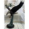 Image 1 : Swooping American Bald Eagle Bronze Metal Sculpture 30”x28”