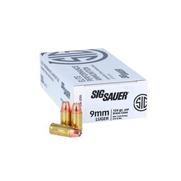 SIG AMMO 9MM 124GR JHP - 50 Rds