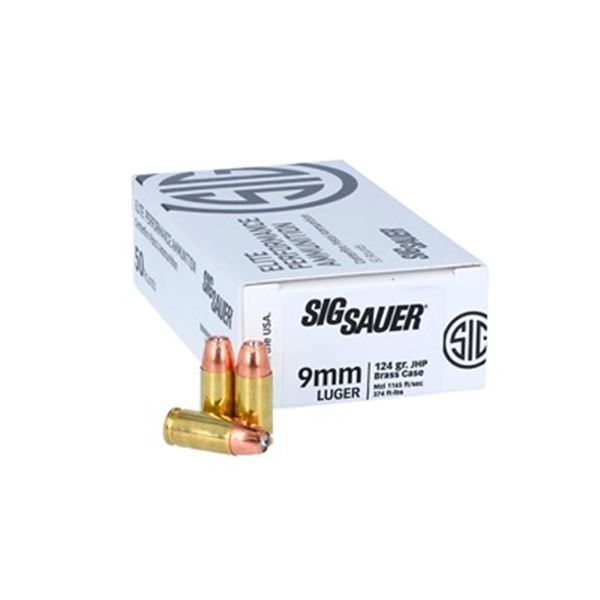 SIG AMMO 9MM 124GR JHP - 50 Rds