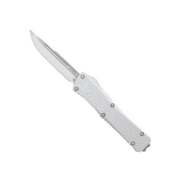 COBRATEC MINI MAMBA OTF KNURLED SILVER 2.25" D2