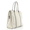 Image 2 : Bottega Veneta Tote Patent with Intrecciato Snakeskin Detail Tall Neutral