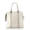 Image 3 : Bottega Veneta Tote Patent with Intrecciato Snakeskin Detail Tall Neutral