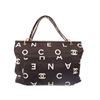 Image 3 : Chanel Logo Canvas Black and White Tote Bag