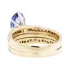 Image 3 : 1.31 ctw Sapphire and Diamond Wedding Set - 14KT Yellow Gold