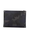 Image 3 : Valentino VLTN Wristlet Clutch Camo Nylon Black, Blue, Print