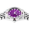 Image 3 : Rolex Mens Stainless Steel Diamond Lugs Purple Diamond & Ruby Datejust Wristwatc