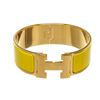 Image 1 : Hermes Yellow Wide Clic Clac Bracelet