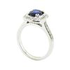 Image 4 : 1.68 ctw Oval Brilliant Blue Sapphire And Diamond Ring - 14KT White Gold