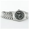 Image 4 : Rolex Mens Stainless Black Diamond 36MM Datejust Wristwatch Oyster Perpetual