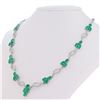 Image 2 : 11.92 ctw Emerald and 3.64 ctw Diamond 18K White Gold Necklace