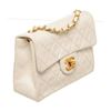 Image 2 : Chanel White Leather Mini Square Flap Shoulder Bag