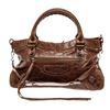 Image 1 : Balenciaga Brown Chevre Leather Stud Motorcycle City Bag