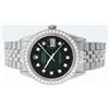 Image 7 : Rolex Mens Stainless Steel Slate Green Diamond 1.40CTW Bezel 36MM Datejust Wrist
