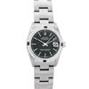 Image 2 : Rolex Womens Midsize 31mm 18K Gold Bezel Black Index Stainless Steel Datejust