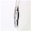 Image 4 : 14K White Gold Black Mother of Pearl & Diamond Clover Flower Pendant Necklace