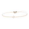 Image 2 : 0.10 ctw Diamond Bow-Motif Bracelet - 14KT Rose Gold