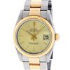 Image 1 : Rolex Womens Midsize 31mm Champagne Index Datejust Wristwatch