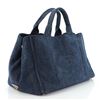 Image 3 : Prada Blue Denim Canapa Convertible Medium Tote Bag