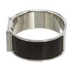 Image 5 : Hermes Stainless Steel Black Lizard Loquet Bracelet Watch