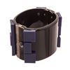 Image 4 : Chanel Black Blue Resin Boy Brick Bracelet