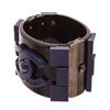 Image 5 : Chanel Black Blue Resin Boy Brick Bracelet