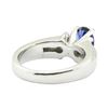 Image 3 : 1.28 ctw Oval Brilliant Blue Sapphire And Diamond Ring - Platinum