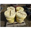 Image 1 : 4- Yellow Barrels c/w Lids