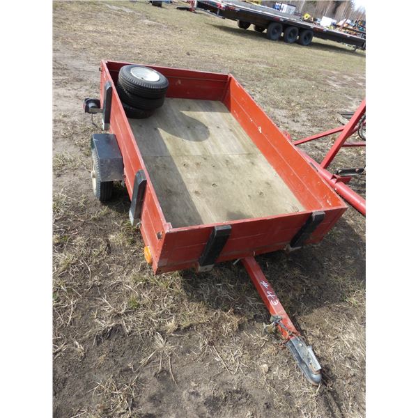 4" x 6" Single Axle Trailer c/w 3 Spares SN.000729 (Sold for Farm Use Only)