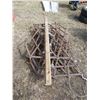 Image 1 : 3- Diamond Harrows c/w Wood Draw Bar