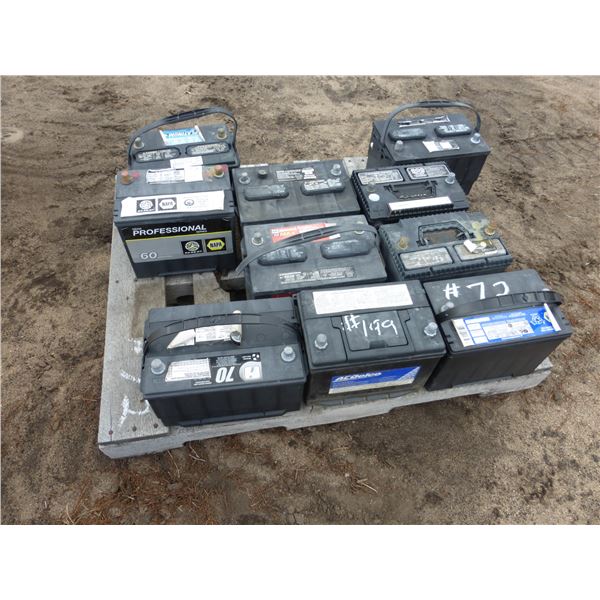 Pallet of Used Batteries