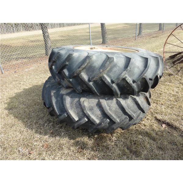 2- 18.4 x 34 Tires c/w Rims