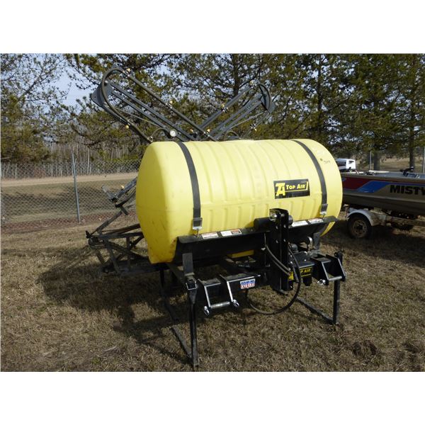 Top Air, 3 pt., Sprayer, Approx. 280-300 gal Tank 45',  Hyd. Drive, As New, Was $10,000 5yrs ago,   