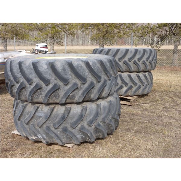 4- JD Sprayer Tires, 600/65R X 38's, 12 Hole Rim (Selling all Together)